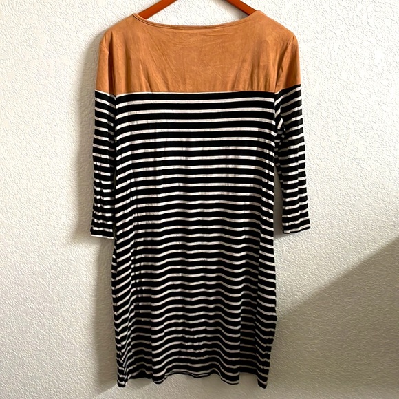 Suede Stripe Dress - Picture 2 of 4